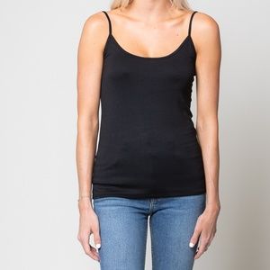 Black Spaghetti Strap Tank Top